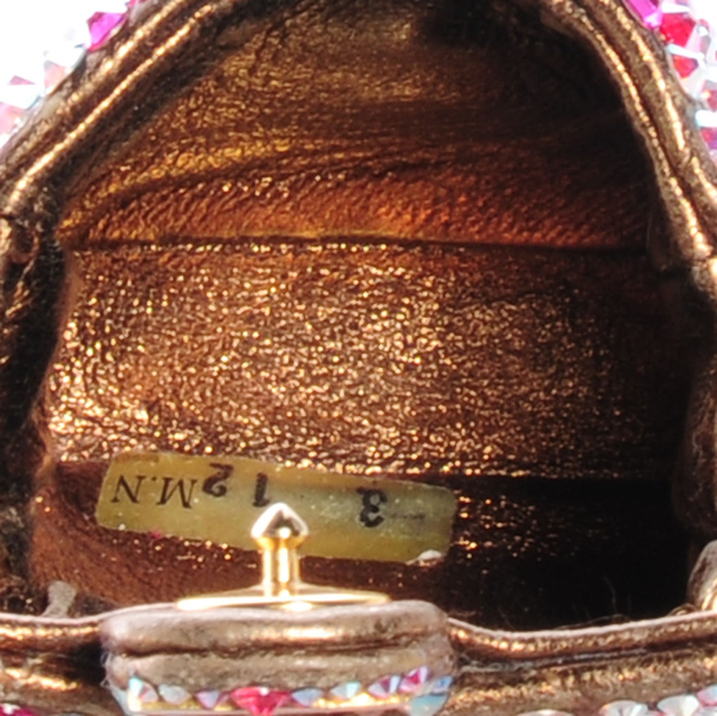 Strass Encrusted Micro Flap Pink