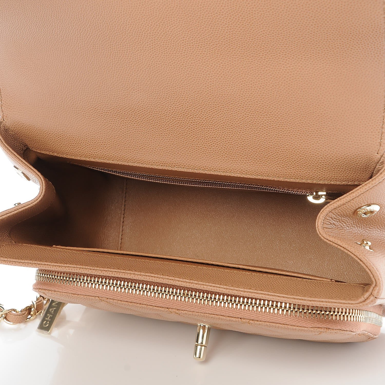 Chanel Caviar Quilted Small Business Affinity Flap Camel 6 of 8