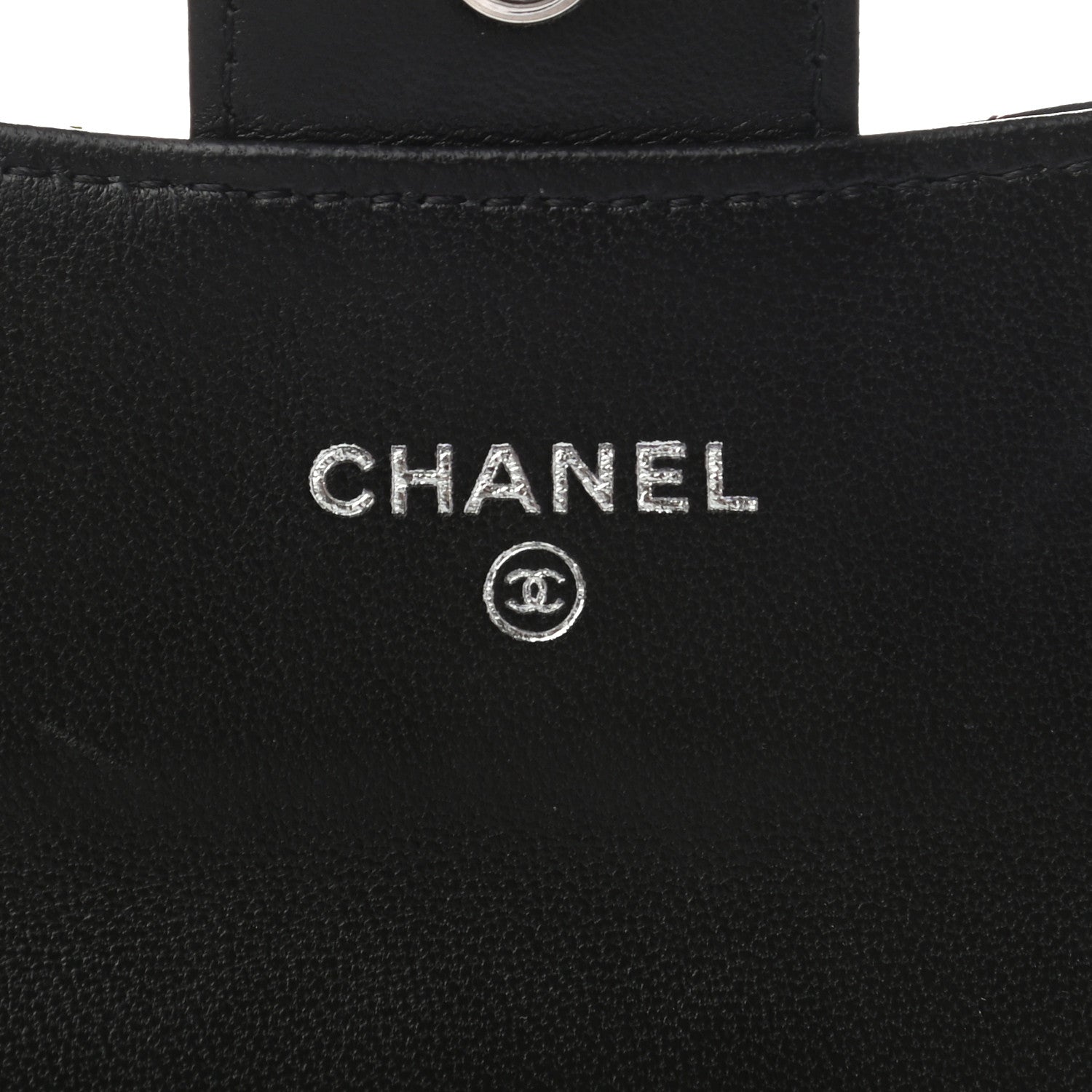 Chanel Lambskin Quilted Flap Card Holder Wallet Black 6 of 8