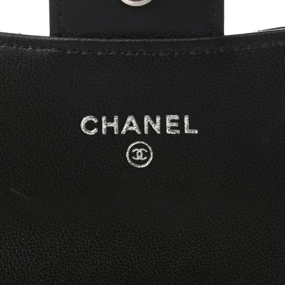 Chanel Lambskin Quilted Flap Card Holder Wallet Black 6 of 8