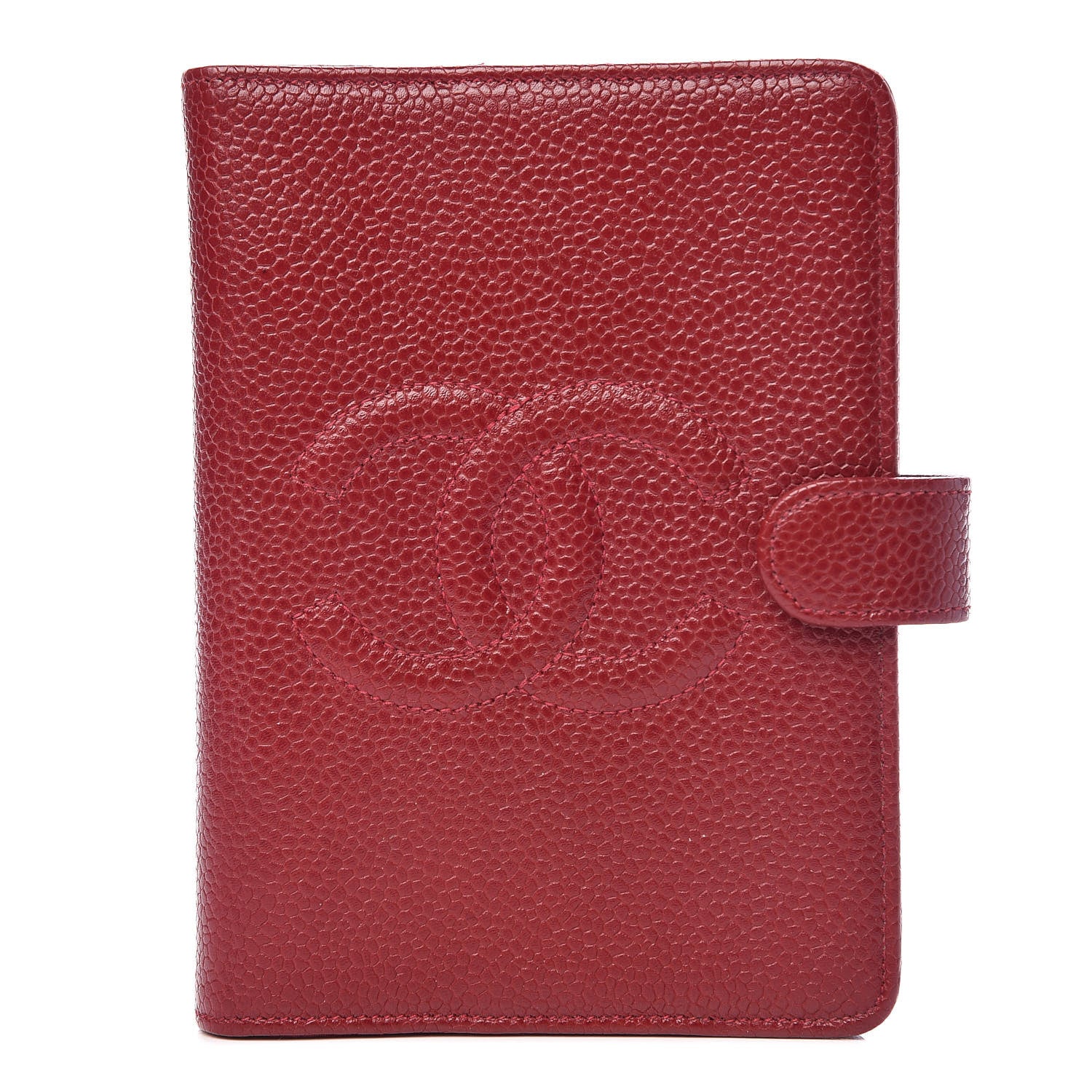 Chanel Caviar CC Small Ring Agenda Planner Red 1 of 8