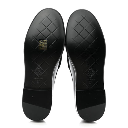 Chanel Lambskin Quilted CC Turnlock Loafers 37 Black 5 of 10