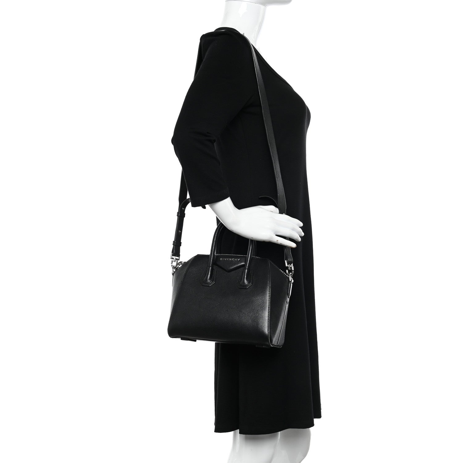 Givenchy Sugar Goatskin Mini Antigona Black 2 of 17
