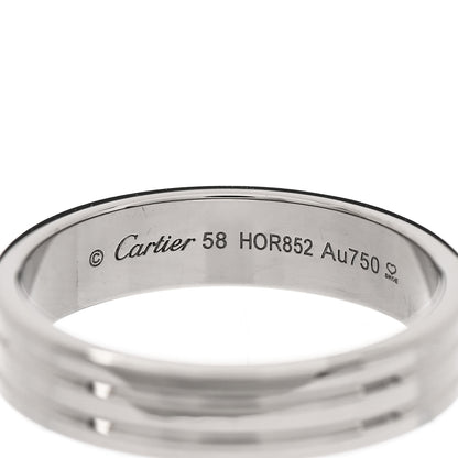 Cartier 18K White Gold 4.8mm Vendome Louis Cartier Wedding Band Ring 58 8.5 4 of 4
