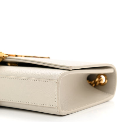 Saint Laurent Grain De Poudre Small Classic Monogram Kate Tassel Satchel Crema Soft 8 of 8