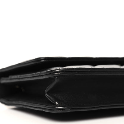 Chanel Lambskin Quilted Wallet On Chain WOC Black 10 of 12