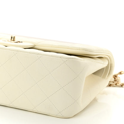 Chanel Caviar Quilted Jumbo Double Flap White 10 of 10