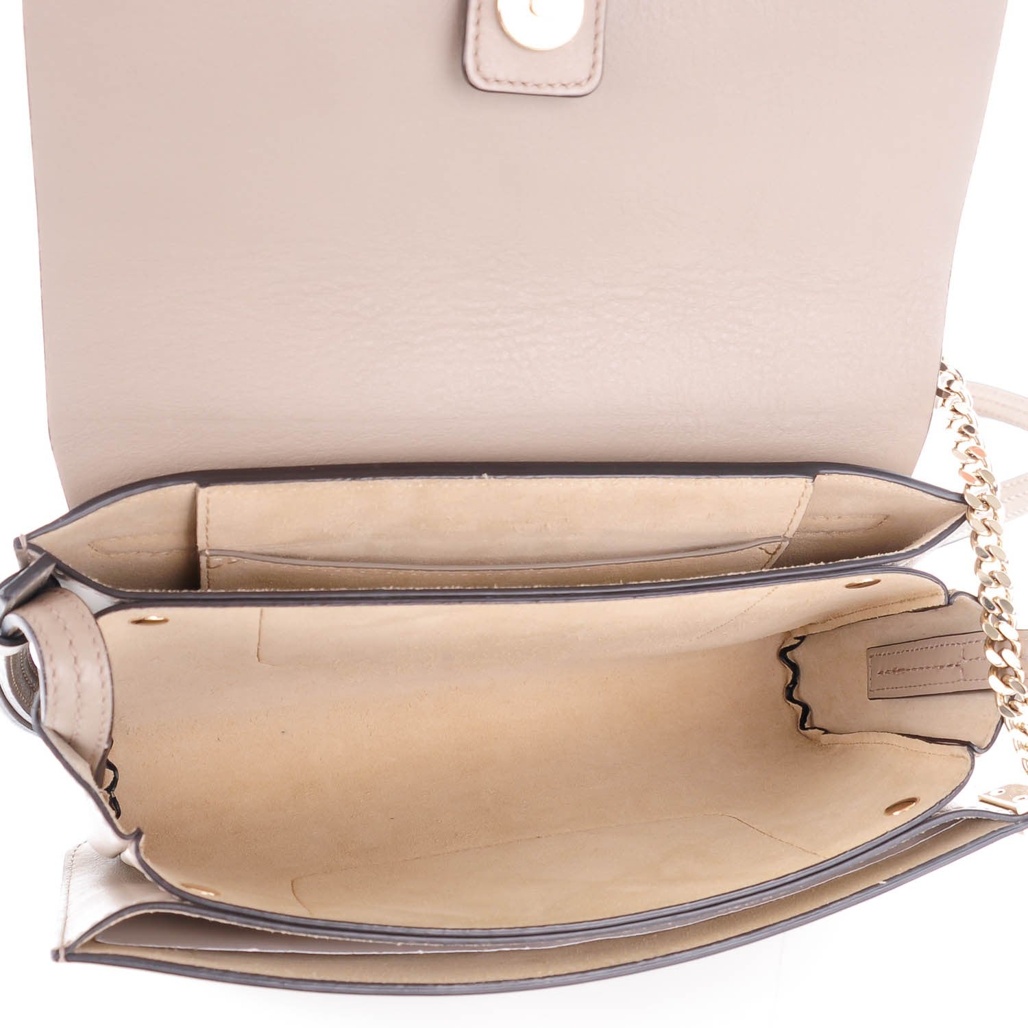 Chloe Suede Calfskin Small Faye Shoulder Bag Motty Grey 5 of 7