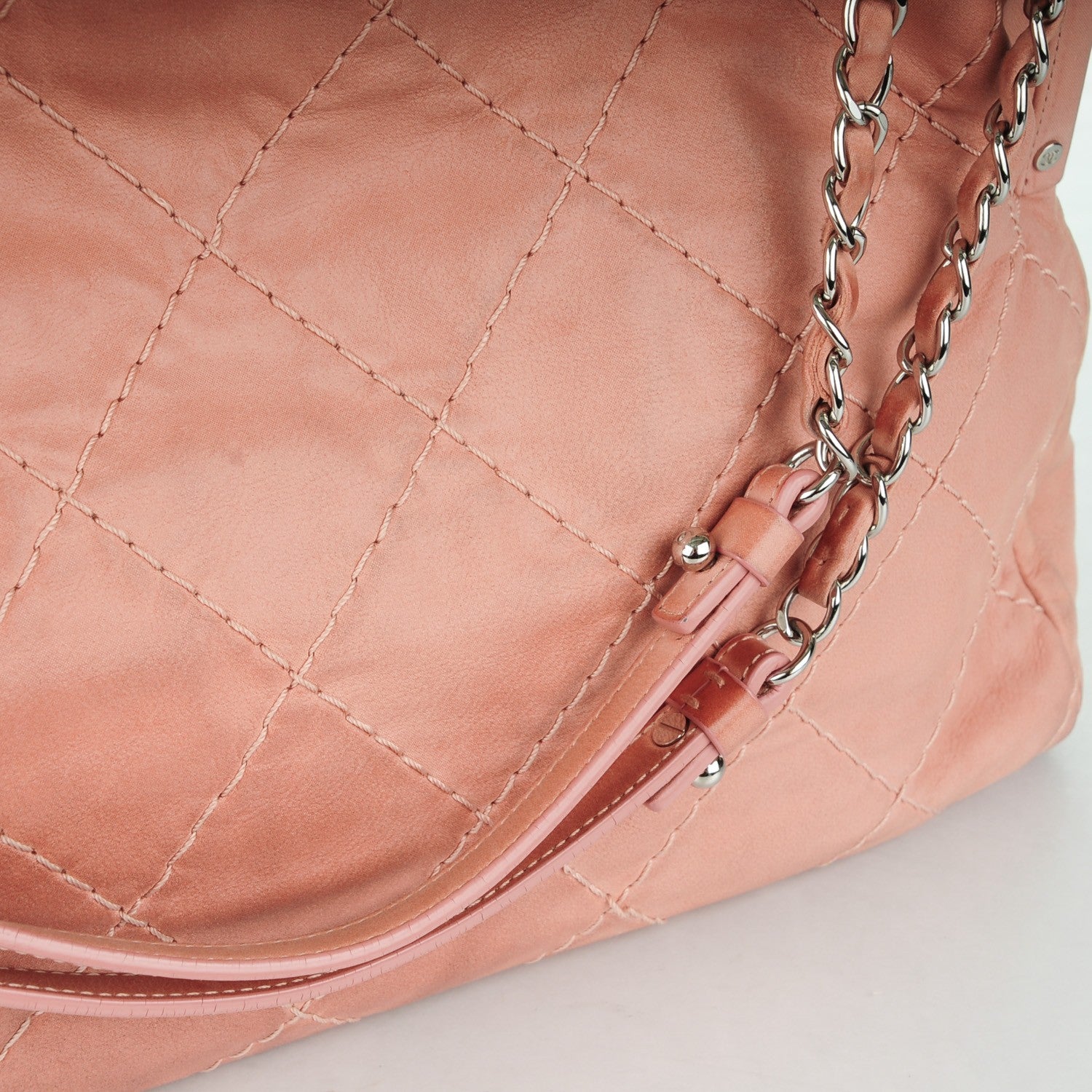 Chanel Iridescent Calfskin Small Sea Hit Tote Pink 5 of 11