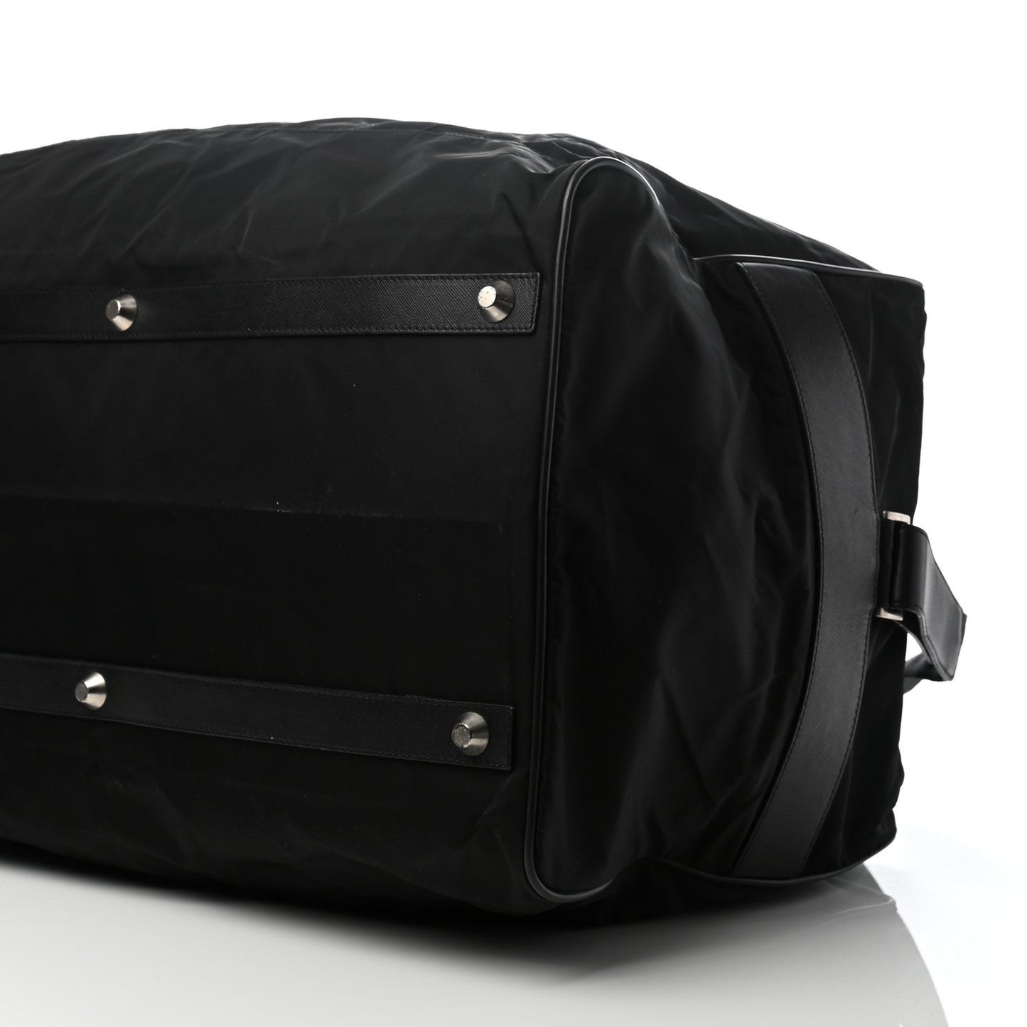 Tessuto Nylon Saffiano Viaggio Carry On Travel Bag Black