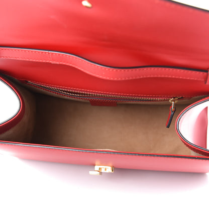 Gucci Calfskin Medium Sylvie Top Handle Bag Hibiscus Red 5 of 10