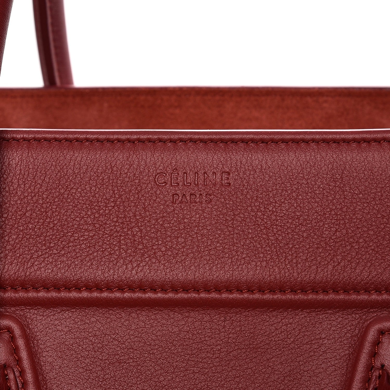Celine Supple Calfskin Medium Phantom Luggage Red 8 of 8