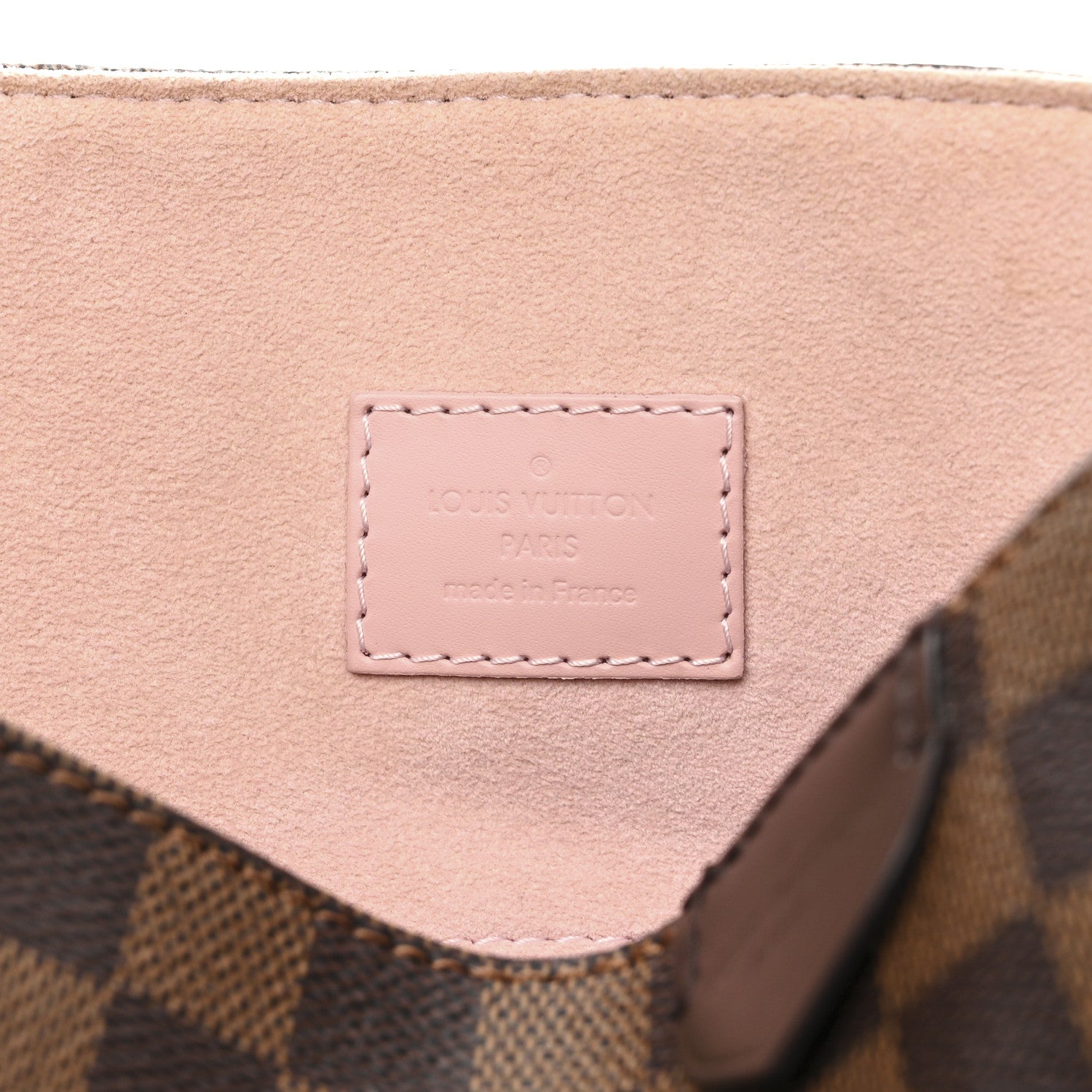 Louis Vuitton Damier Ebene Caissa Hobo Rose Ballerine 6 of 11