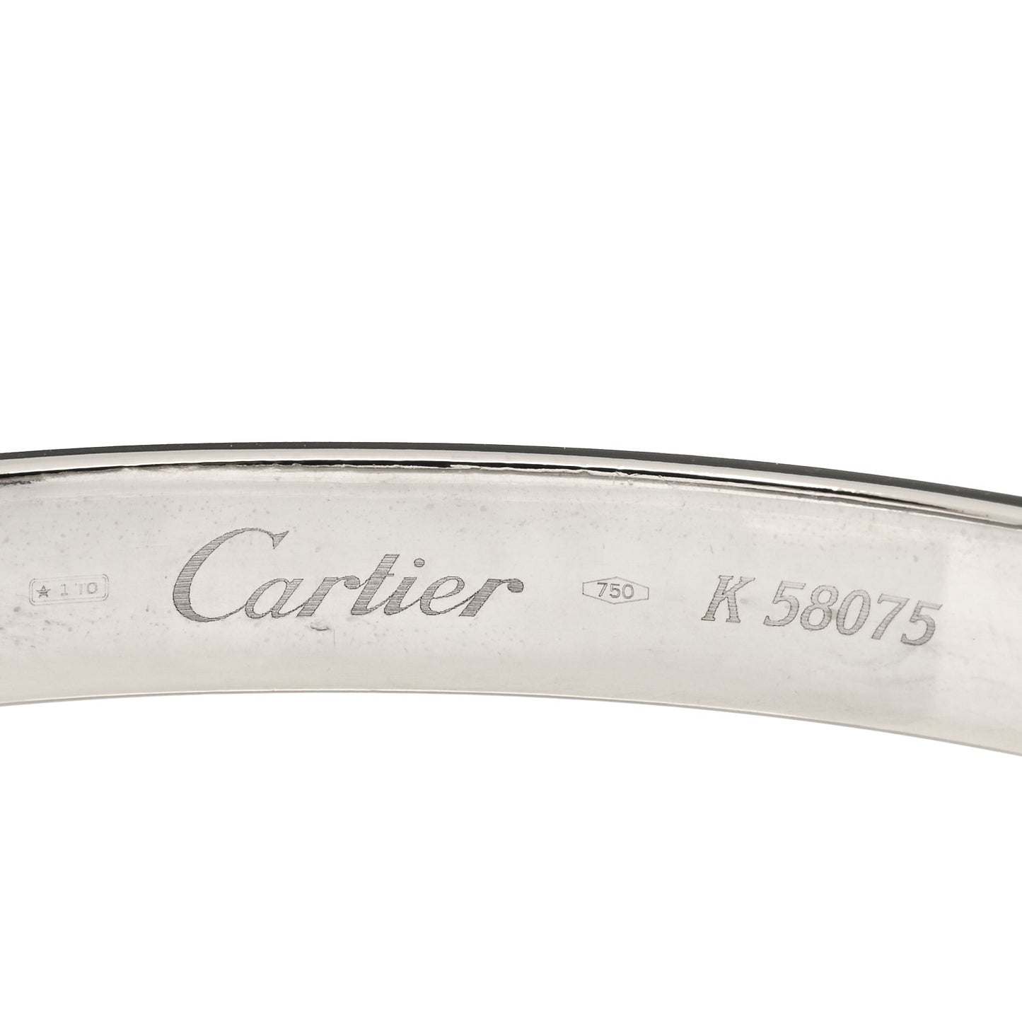 18K White Gold LOVE Bracelet 16