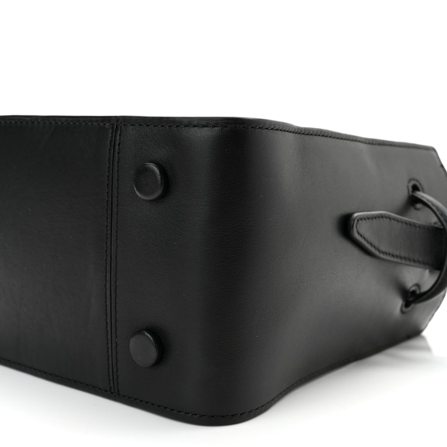 Smooth Calfskin Mini Soleil Bucket Bag Black