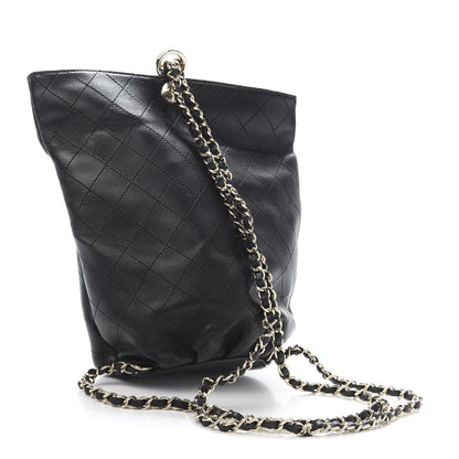 Chanel Lambskin Stitched CC Chain Backpack Black 2 of 9
