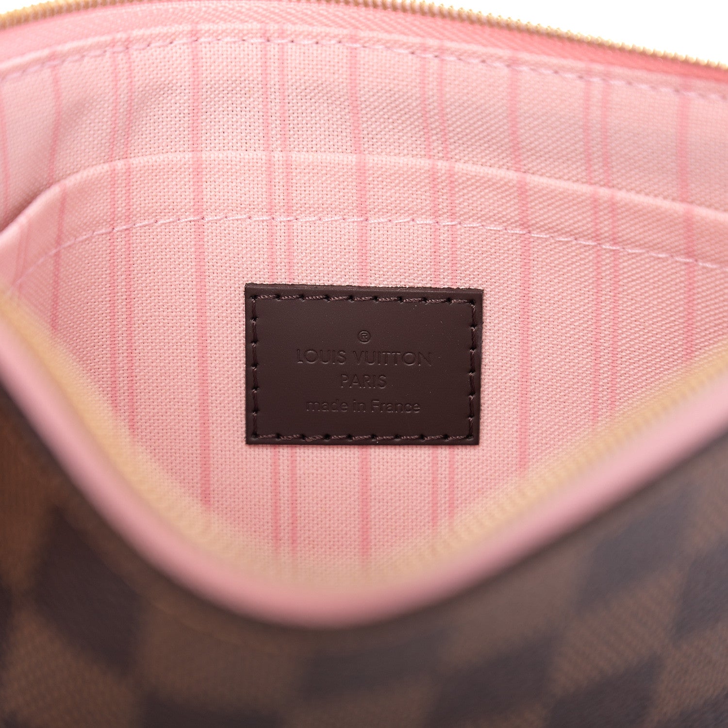 Louis Vuitton Damier Ebene Neverfull MM GM Pochette Rose Ballerine 5 of 6
