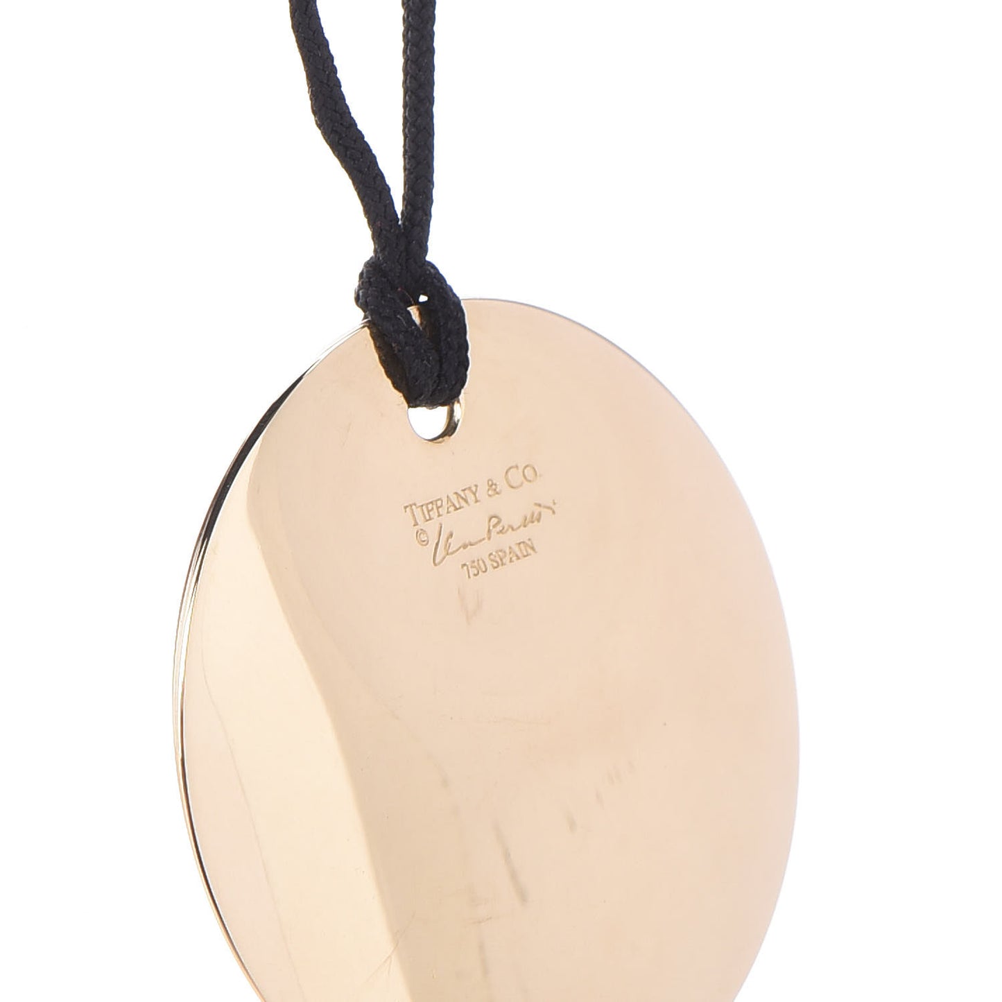 18K Yellow Gold Elsa Peretti Round Pendant Necklace