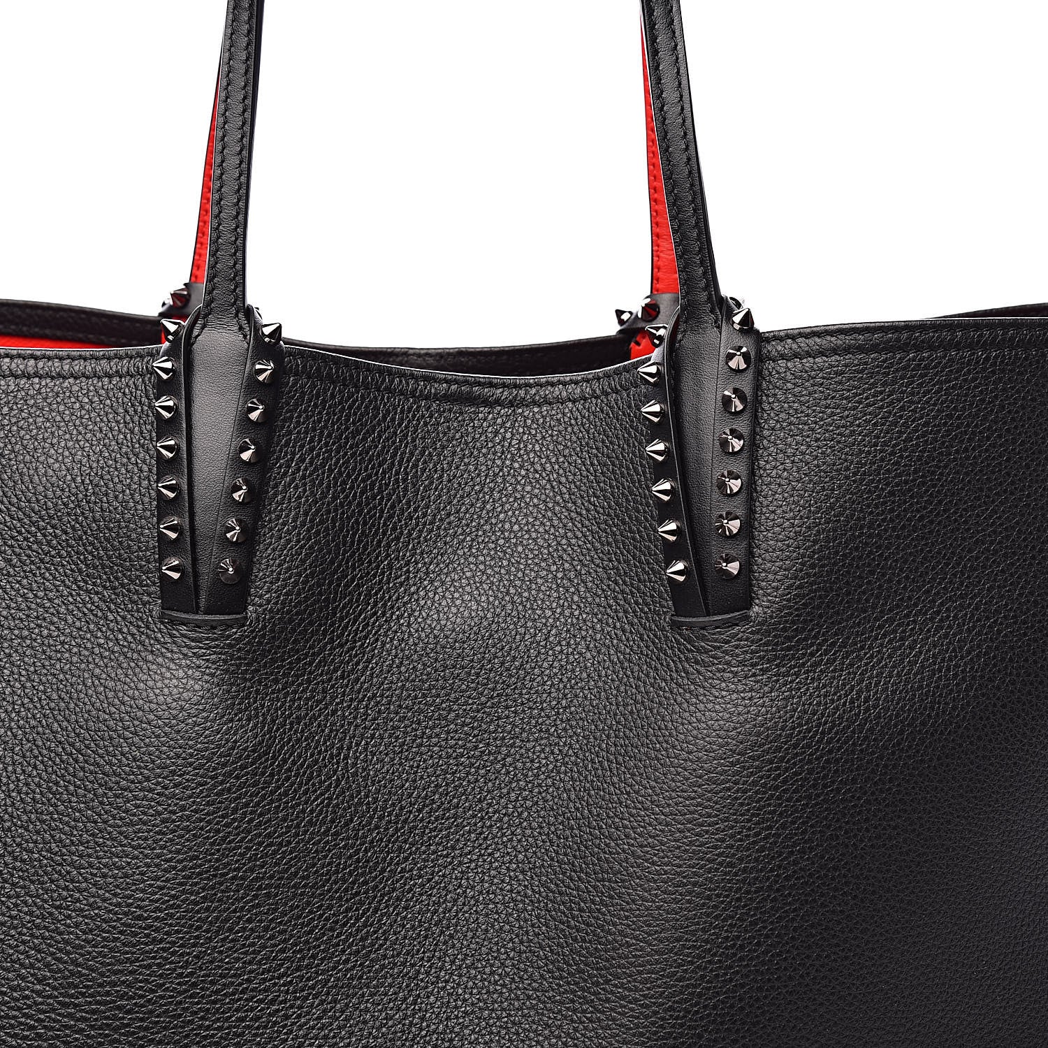 Christian Louboutin Calfskin Spikes East West Cabata Tote Black 16 of 16