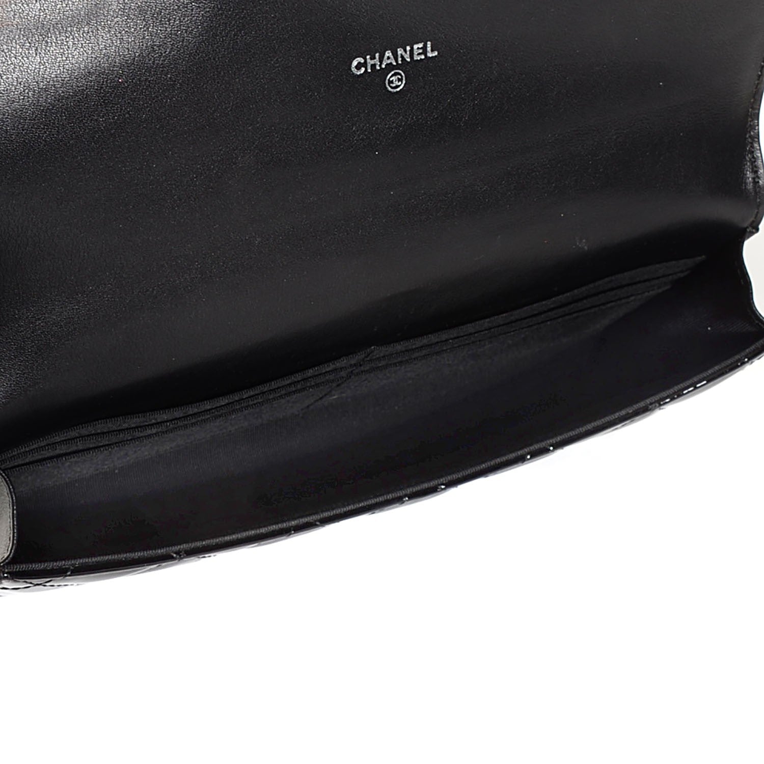Chanel Patent Quilted Travel Wallet Black 5 of 10