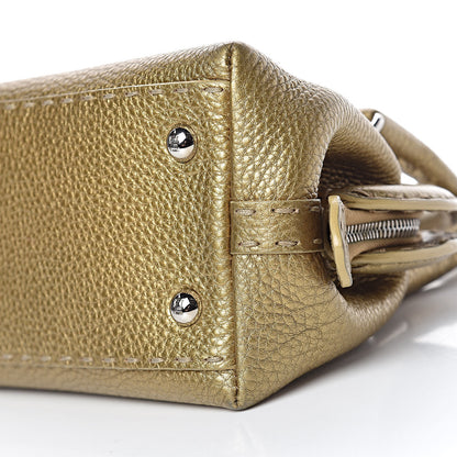 Fendi Calfskin Romano Selleria Mini Adele 1328 Bag Gold 8 of 9