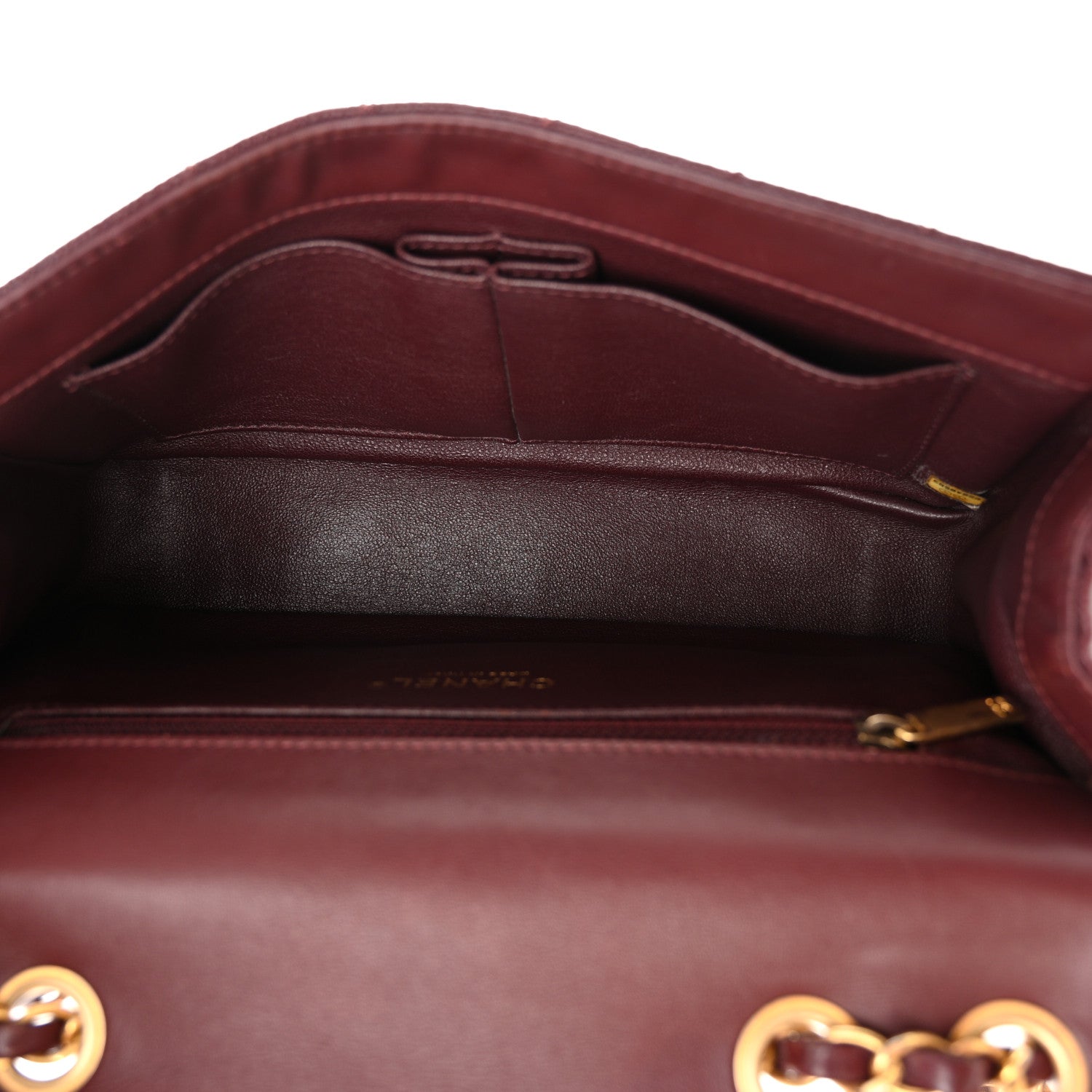 Chanel Caviar Quilted Medium CC Filigree Flap Burgundy 5 of 14