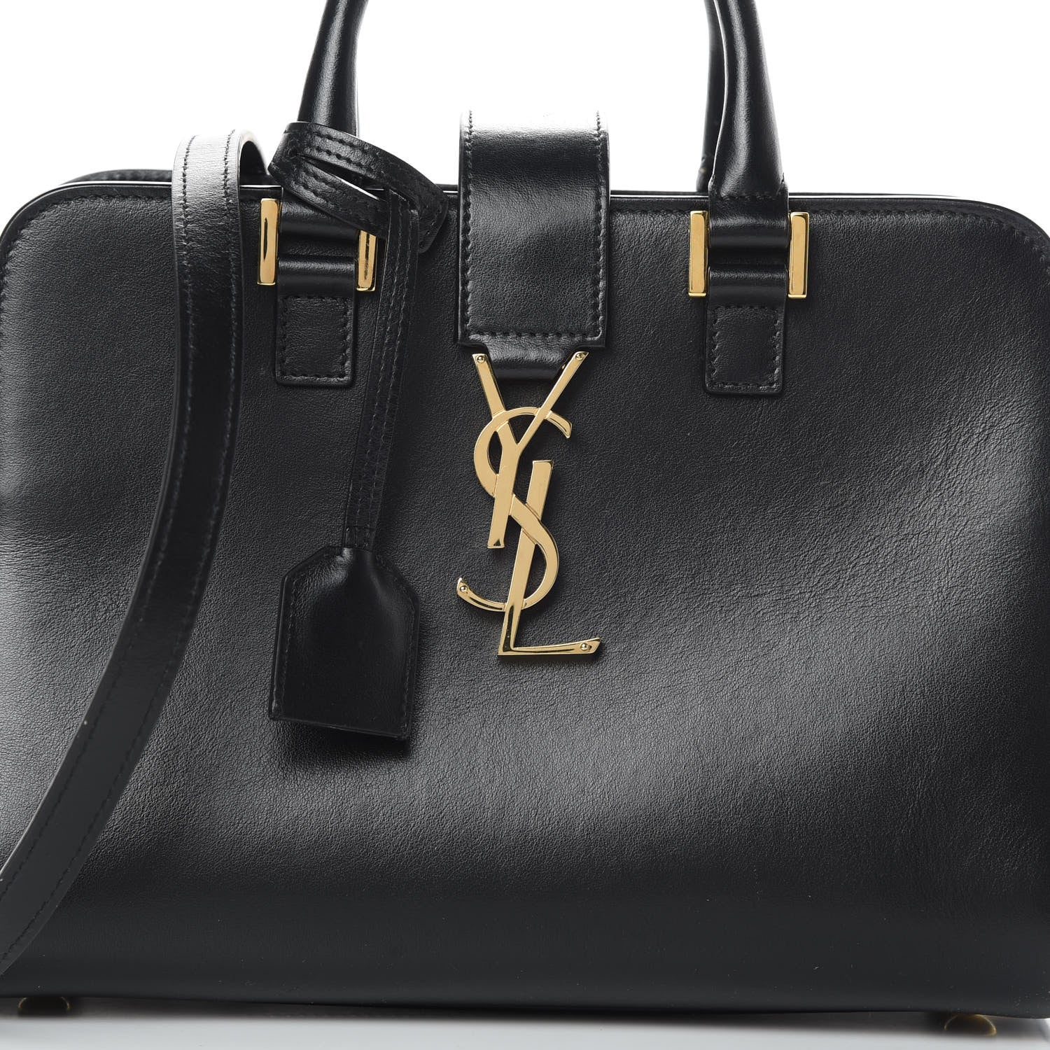 Saint Laurent Calfskin Monogram Baby Cabas Black 8 of 13