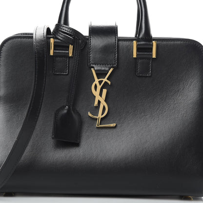 Saint Laurent Calfskin Monogram Baby Cabas Black 8 of 13