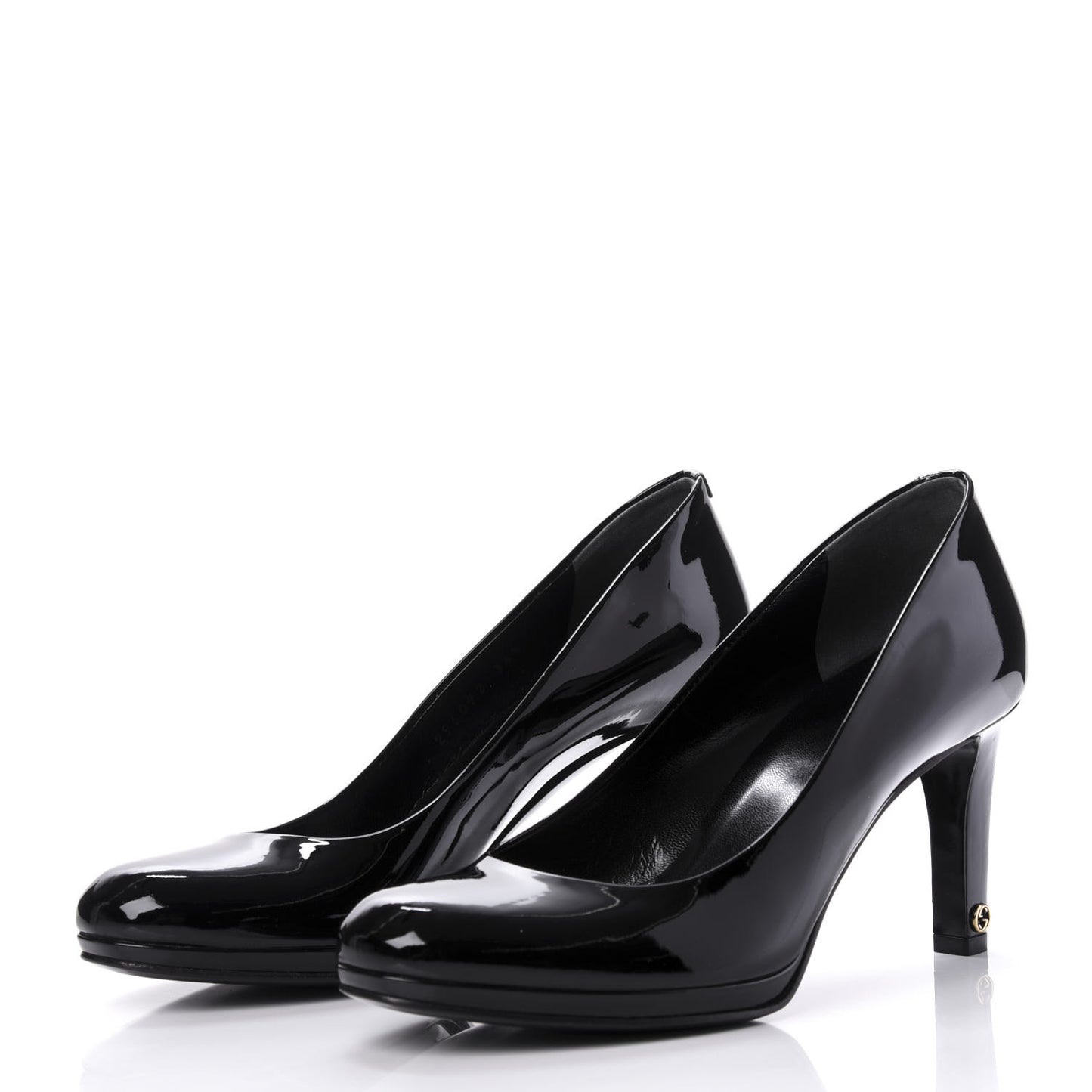 Patent Calfskin Pumps 36.5 Black