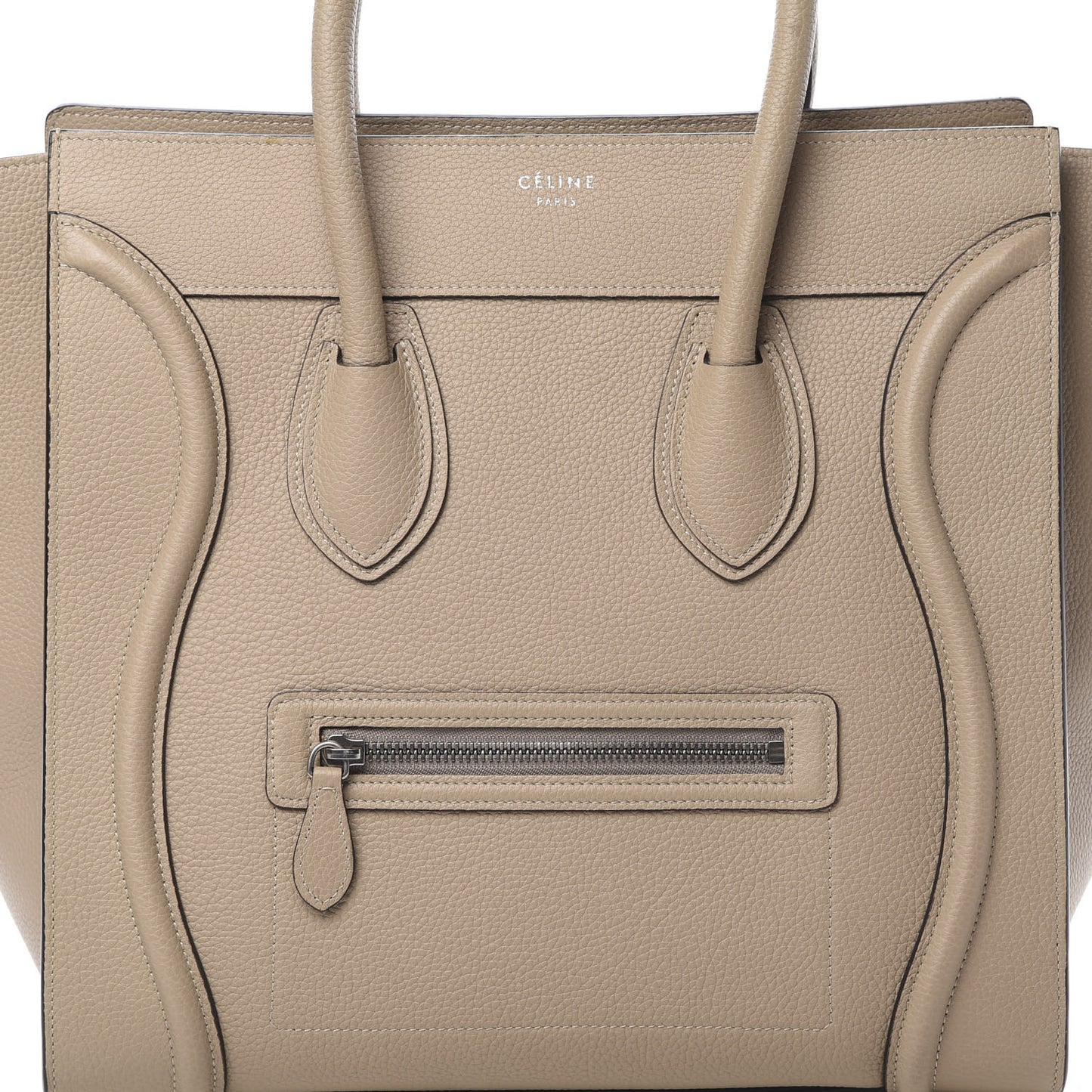 Drummed Calfskin Mini Luggage Dune