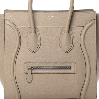 Celine Drummed Calfskin Mini Luggage Dune 8 of 11