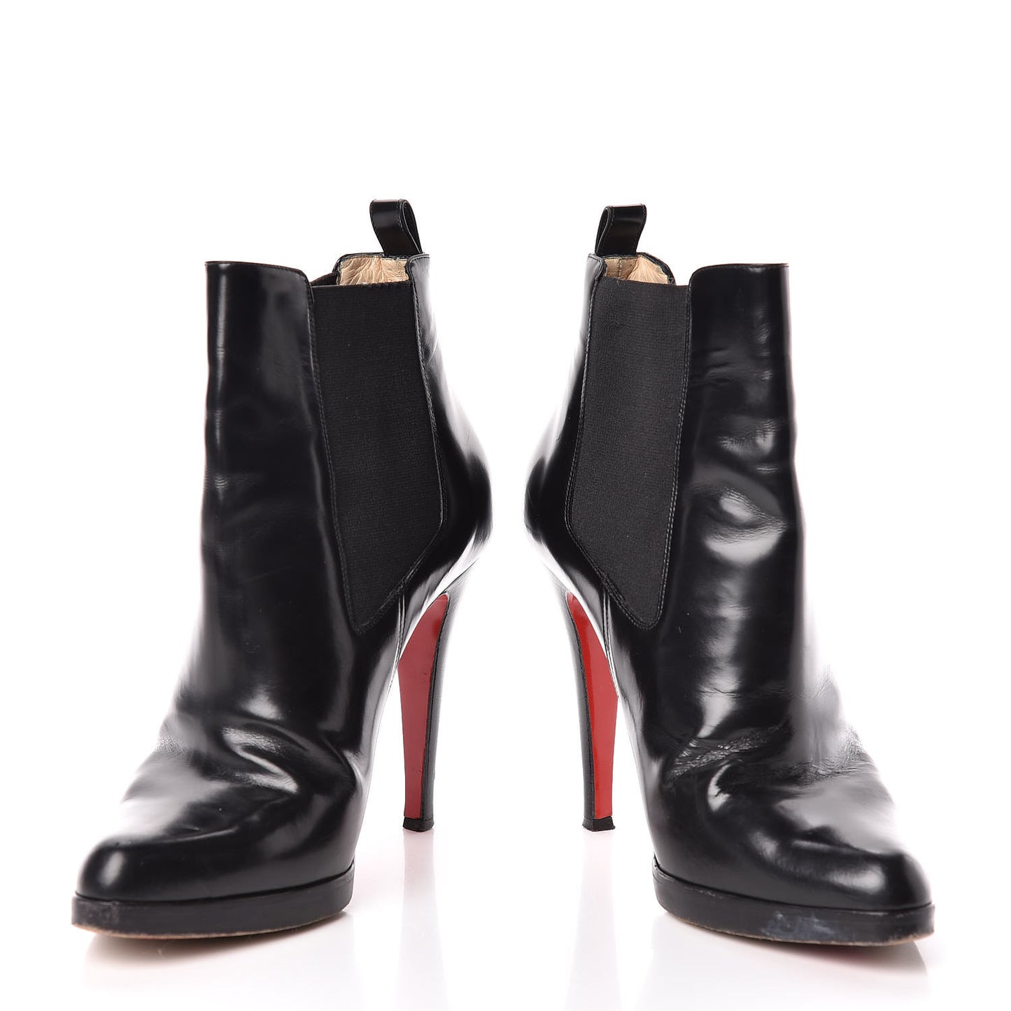 Calfskin Booties 38.5 Black