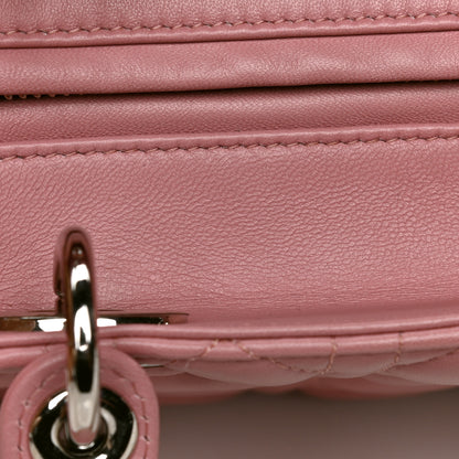 Christian Dior Lambskin Cannage Medium Lady Dior Rose Clair 5 of 5