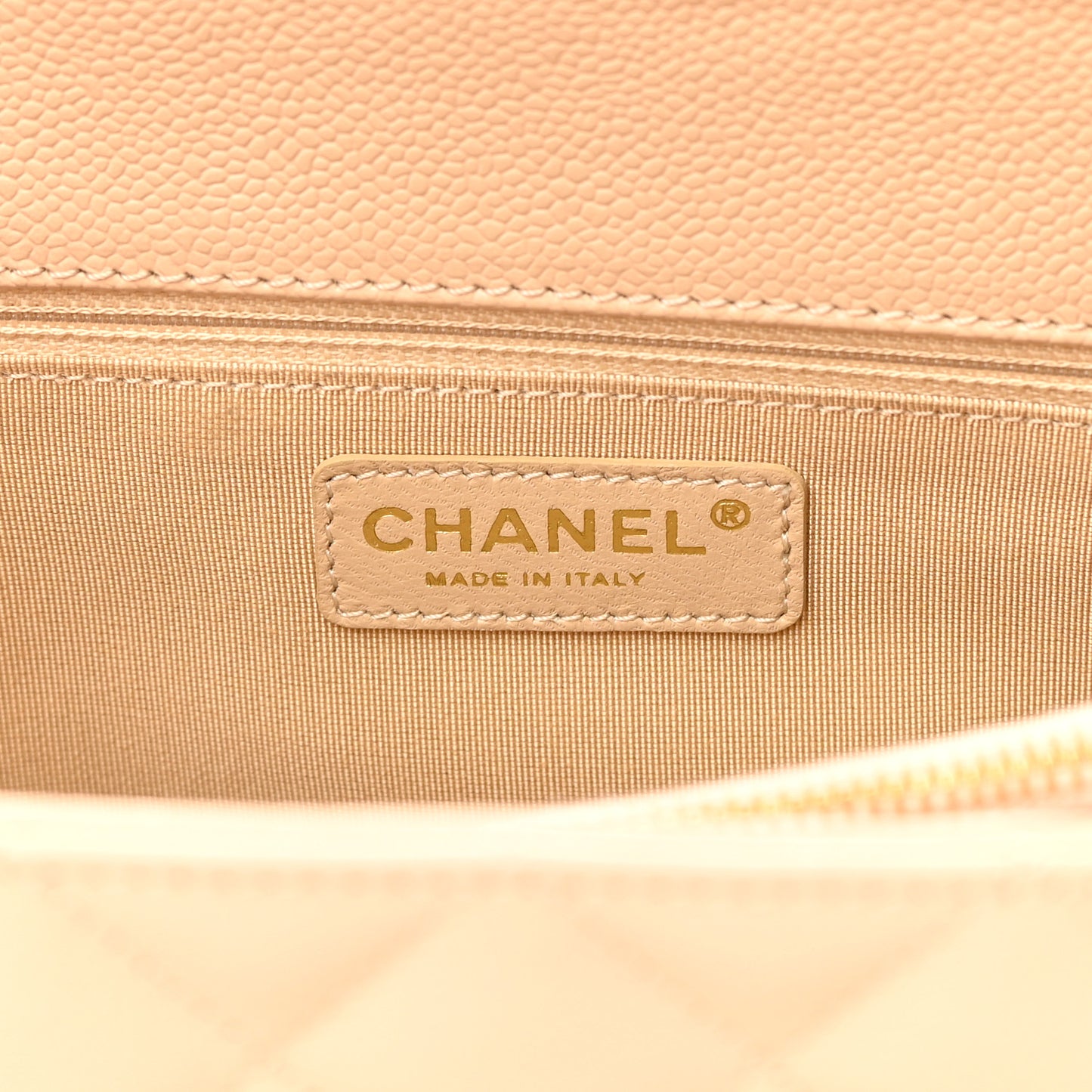 Caviar Quilted Grand Shopping Tote GST Beige Clair