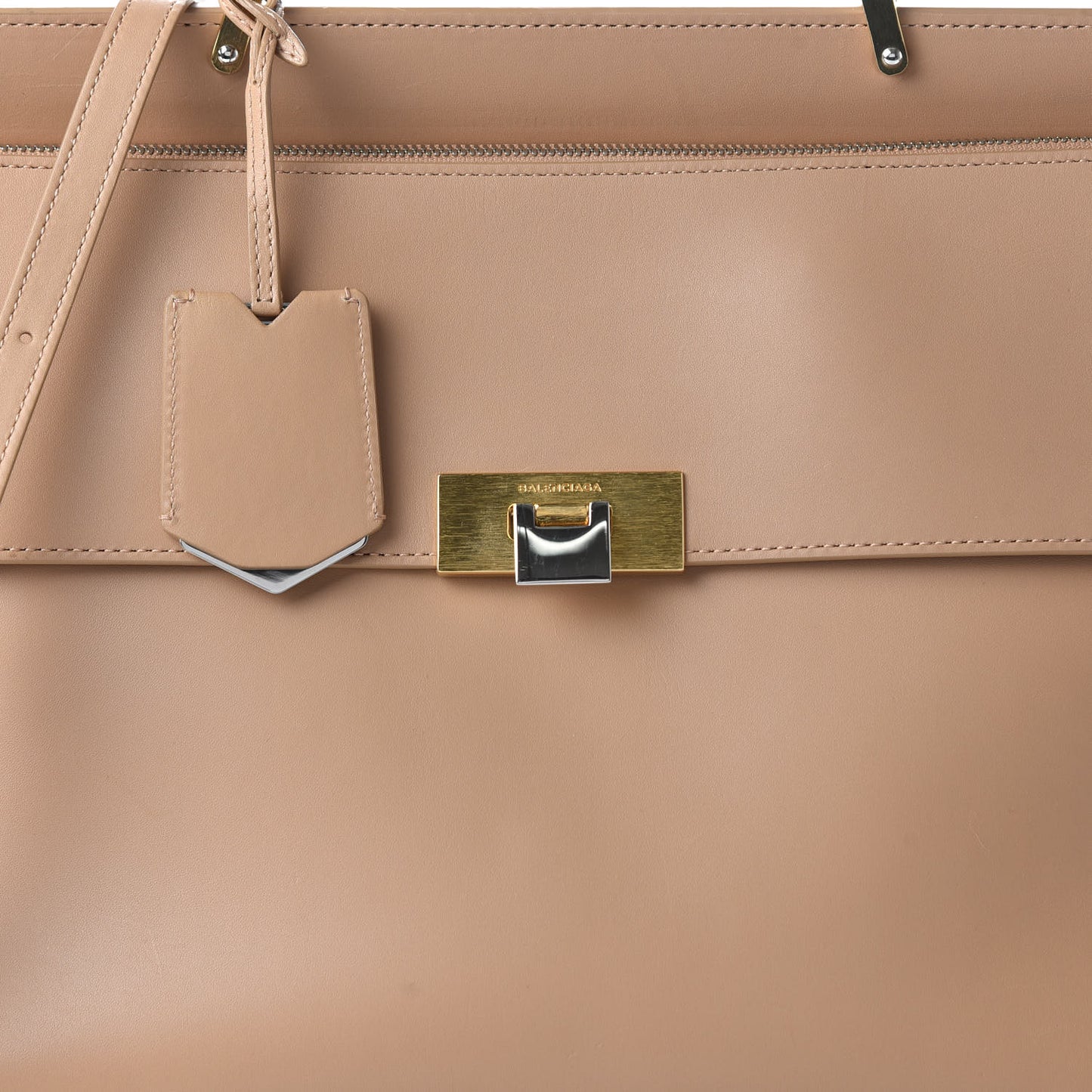 Calfskin Le Dix M Cartable Shoulder Bag Tomette