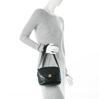 Chanel Lambskin Quilted Shoulder Bag Black 2 of 8