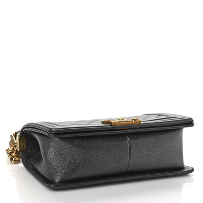 Chanel Metallic Calfskin Quilted Medium Boy Flap Grey 4 of 14