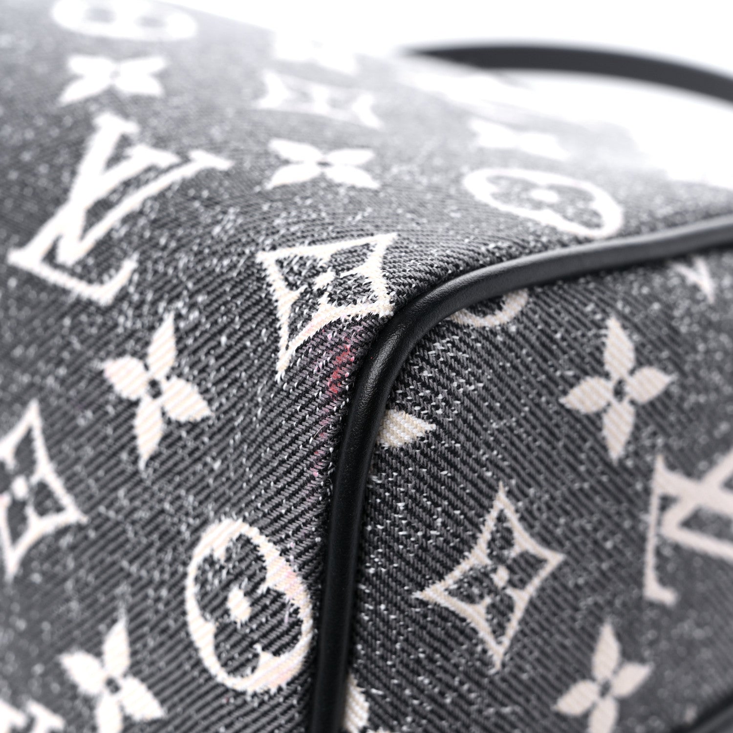 Louis Vuitton Denim Monogram Jacquard Speedy Bandouliere 25 Black 8 of 10