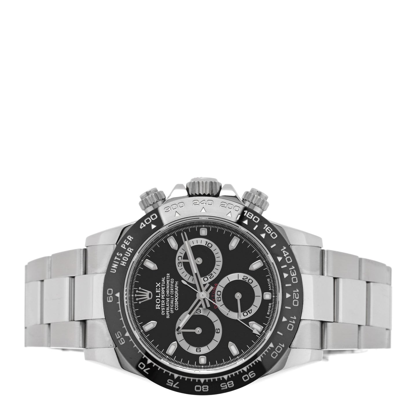 Stainless Steel 40mm Oyster Perpetual Cosmograph Daytona Watch Black 116500LN