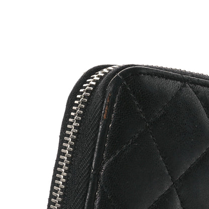 Chanel Lambskin Quilted Large Gusset Zip Around Wallet Black 11 of 11