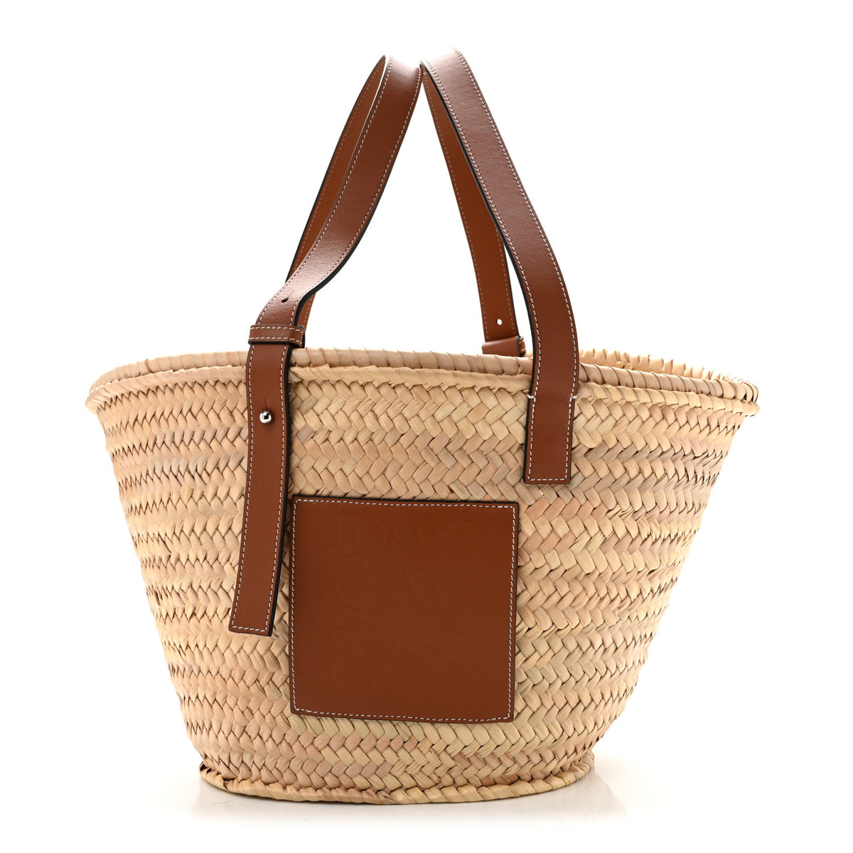 Raffia Basket Tote Bag Natural Tan