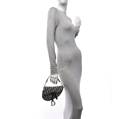 Christian Dior Oblique Mini Saddle Bag Blue 2 of 10