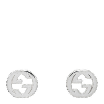 Gucci Sterling Silver Interlocking G Stud Earrings 1 of 4