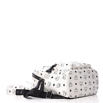 MCM Visetos Small Sprinkle Stud Stark Backpack White 4 of 10