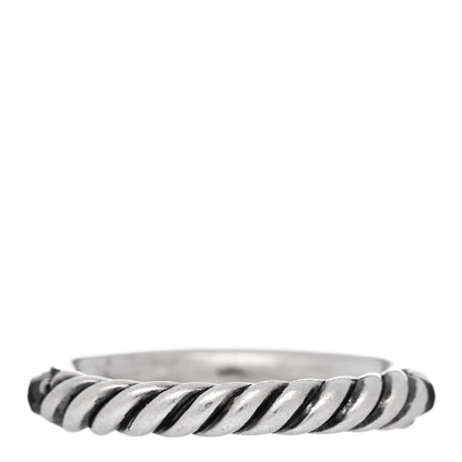 David Yurman Sterling Silver Hematine Cable Berries Ring 52 6 3 of 4