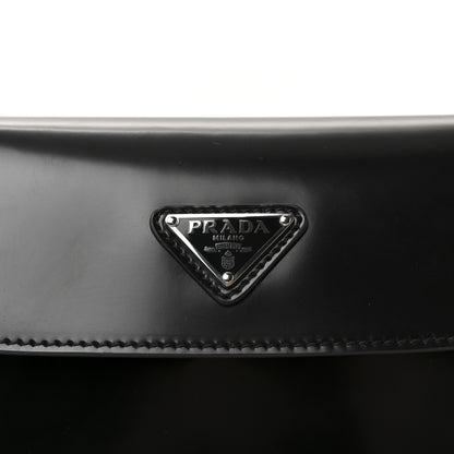 Prada Spazzolato Cleo Flap Shoulder Bag Black 7 of 9