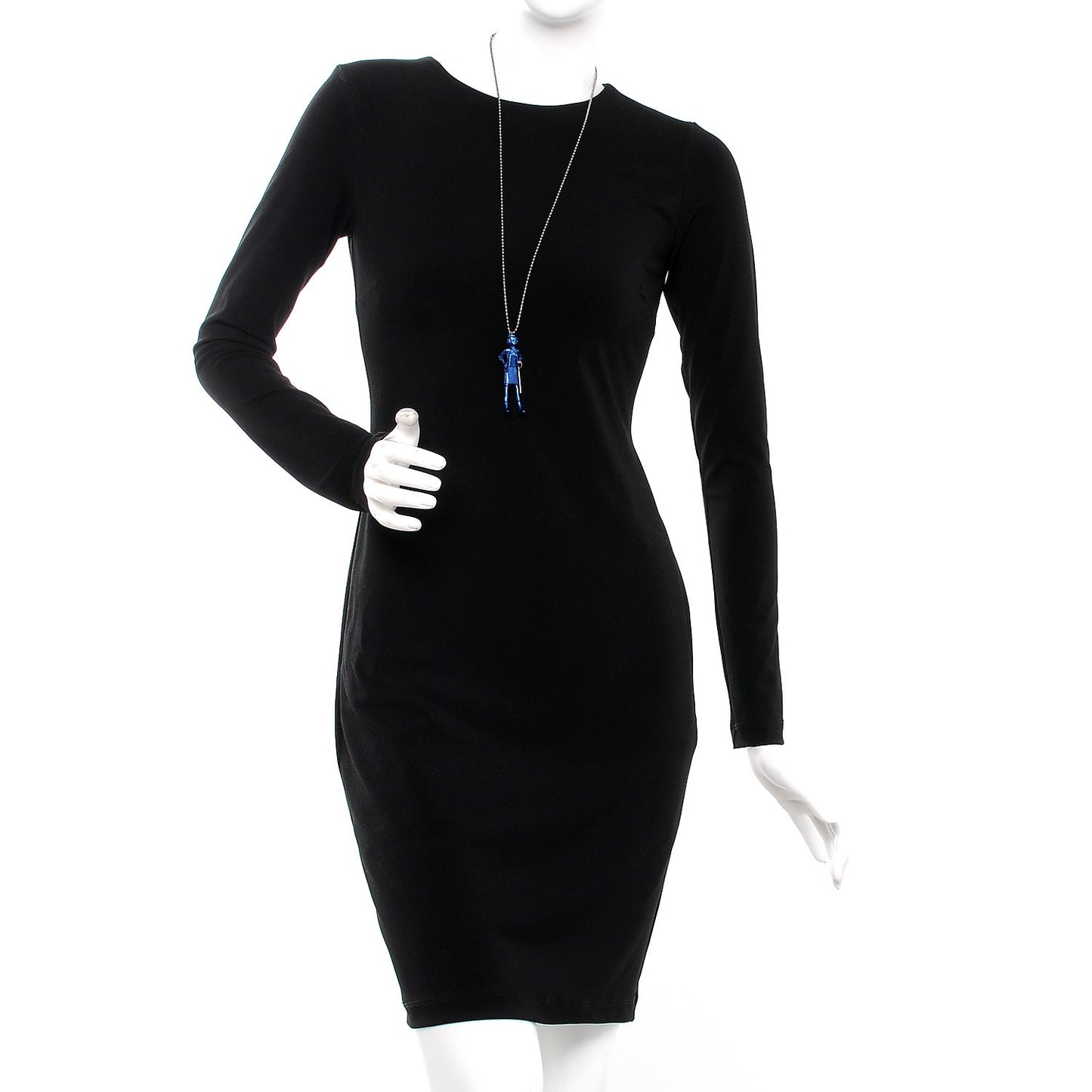 Madame Coco Figurine Necklace Blue