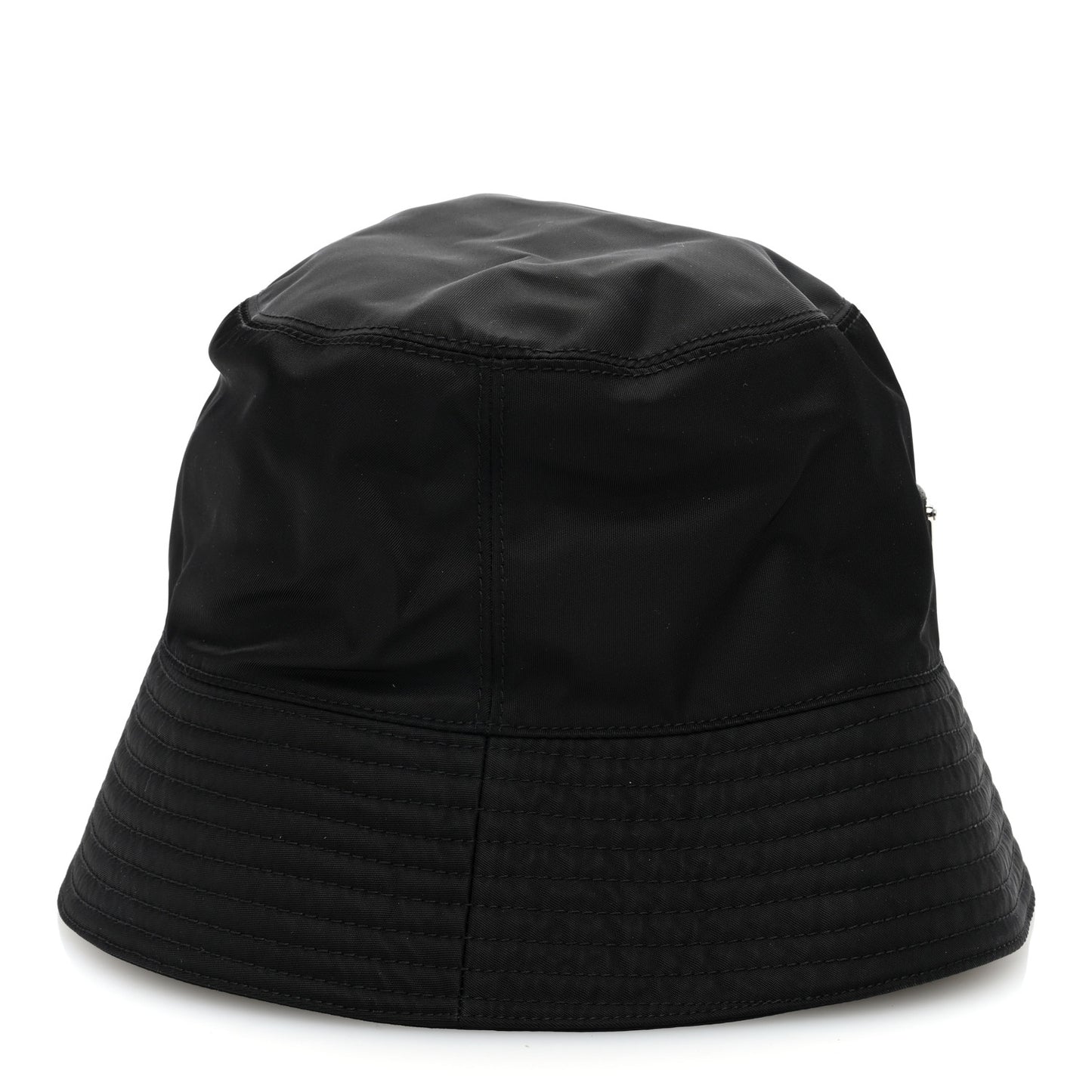 Re-Nylon Metal Triangle Logo Mens Bucket Hat L Black