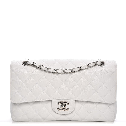Chanel Caviar Quilted Medium Double Flap White 1 of 12