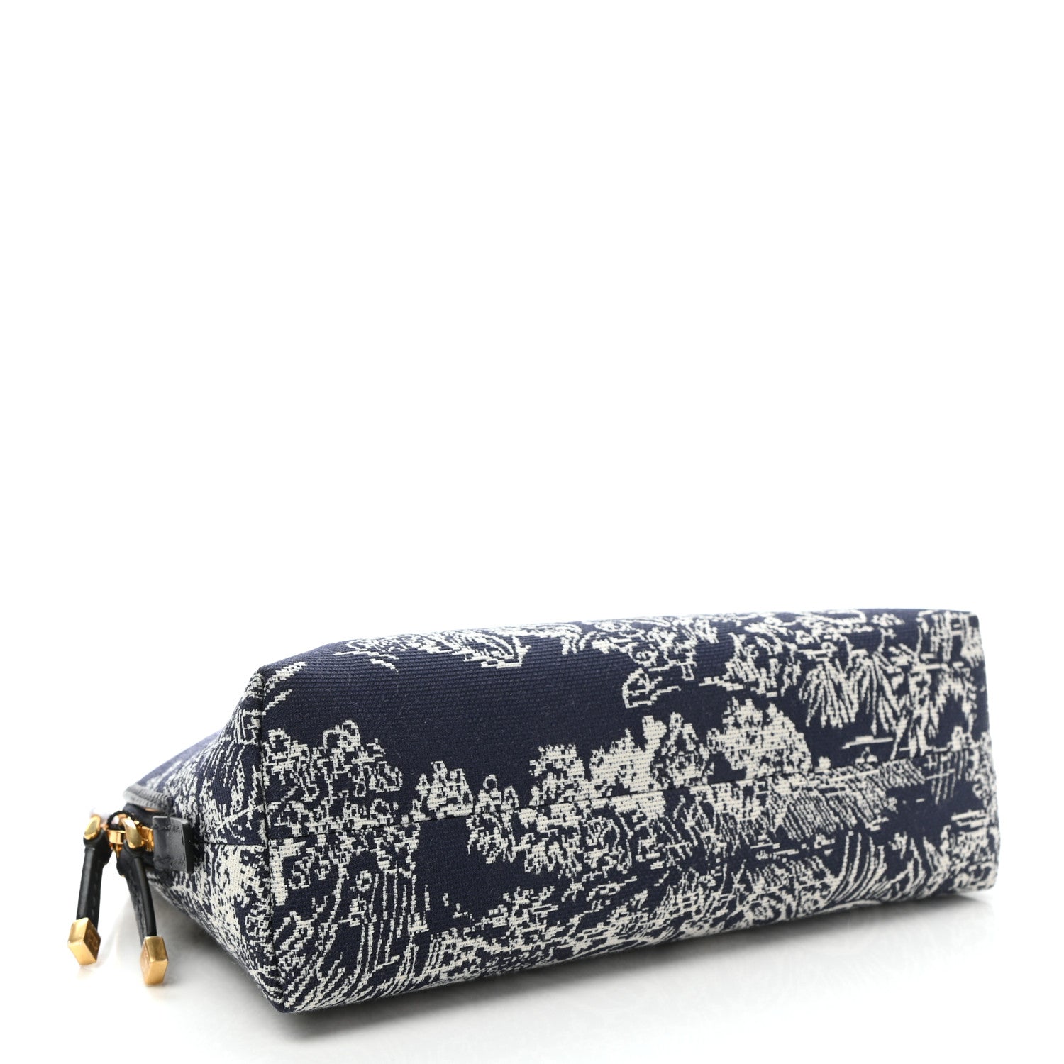 Christian Dior Embroidered Toile De Jouy 30 Montaigne Cosmetic Pouch Blue 4 of 7